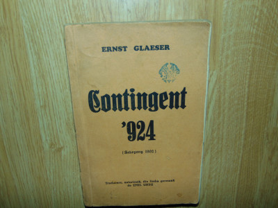 ERNST GLAESER -CONTINGENT &amp;#039;924 ANUL 1929 foto