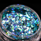 Cumpara ieftin Glitter cosmetic holografic(aquamarine) pentru machiaj/bodyart PK129 KAJOL Beauty&reg;,