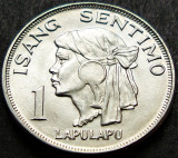 Cumpara ieftin Moneda 1 SENTIMO ISANG - FILIPINE, anul 1968 *cod 1180 = A.UNC, Asia, Aluminiu