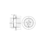 Disc frana Delphi BG4158, parte montare : Punte Spate