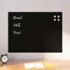 VidaXL Placă magnetică de perete neagră 80x60 cm din sticlă securizată