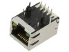 Conector RJ45 soclu PIN 8 ecranat cu diodă LED THT