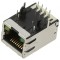 Conector RJ45 soclu PIN 8 ecranat cu diodă LED THT