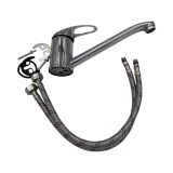 Baterie Bucatarie Monocomanda Chiuveta Pipa Lunga Alama Finisaj Cromat Cartus 40mm Aerator Perlator