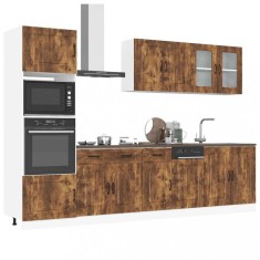 vidaXL Set dulap de bucătărie din 7 piese &bdquo;Kalmar&rdquo; stejar afumat Lemn 3314736