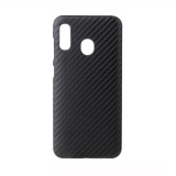Cumpara ieftin Husa pentru Samsung Galaxy A20, GloMax Perfect Fit cu insertii de carbon negru, MyStyle