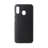 Husa pentru Samsung Galaxy A20e Perfect Fit insertii de carbon negre, Negru