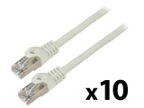Patch cord F/UTP 6 litat CCA PVC gri 0,25m 26AWG