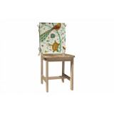 Husa pentru scaun Heinner, 47 x 100 cm, bumbac, model pauni, Multicolor