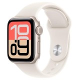Apple Watch SE (2025), GPS + Cellular, Carcasa Starlight Aluminium 40mm, Starlight Sport Band - S/M