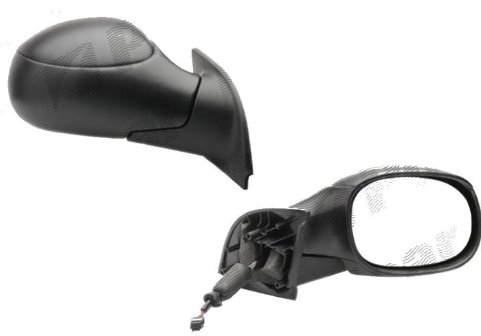 Oglinda exterioara Citroen C3 (Fc) 01.2002-12.2010 partea dreapta View Max crom convex carcasa neagra reglare electrica fara incalzire 2315525M cu se