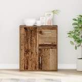 vidaXL Bufet cu sertar cu raft cu depozitare cu ușă Lemn vechi 60 x 31 x 70 cm Lemn compozit