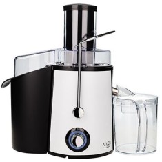Storcator de fructe si legume Adler AD 4128, 1000 W, 2 l recipient pulpa, vas de suc 1 l, Negru/Argintiu