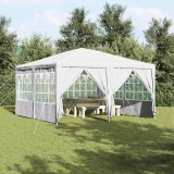 Cumpara ieftin Tenda de petrecere , albă, cu 8 pereți laterali, 4x4 m din PE