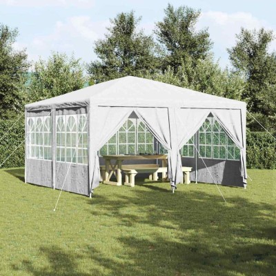 vidaXL Cort pentru Petreceri Alb 400 x 400 x 266 cm Poliester și oțel 42003425 foto