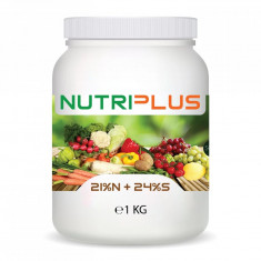 Ingrasamant premium granulat cu azot si sulf pentru cartof legume si pomi fructiferi NutriPlus 21% N + 24% S 1 Kg