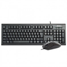 Kit tastatura + mouse a4tech kr-8520d cu fir negru tastatura kr-85 mouse op-620d0b anti-rsi usb foto