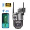 Camera de supraveghere WIFI 4K, 8MP, 2 lentile, Urmarire automata, Control din aplicatie, Rezistenta la apa IP66 - 4G (Cartela SIM)