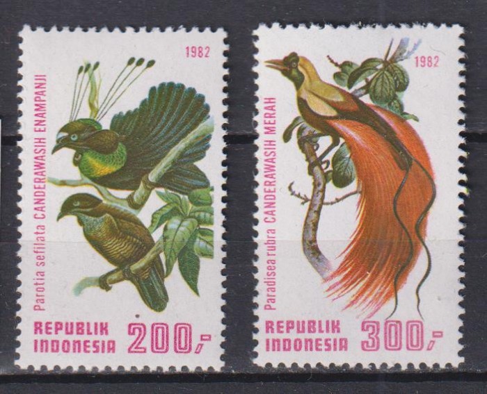 INDONEZIA 1982 FAUNA PASARI MI. 1081-1082 MNH