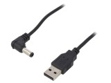 Cablu USB A la DC 5,5/2,5 Negru 1,5m