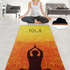 Saltea fitness/yoga/pilates Çakra, Chilai, 60x200 cm, poliester, portocaliu
