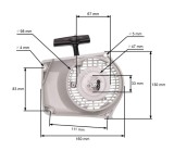 Demaror drujba compatibil Stihl MS 240, MS 260, 024, 026