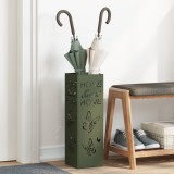 vidaXL Suport de umbrele Verde măsliniu Metal Standard Model