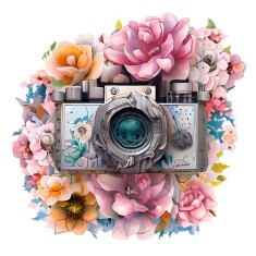 Sticker decorativ, Flori, Multicolor, 61 cm, 10517ST foto