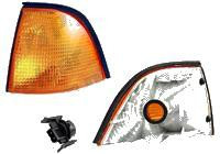 Lampa semnalizare fata Bmw Seria 3 (E36), 12.1990-03.2000 Model Cabrio, Coupe, fata, Dreapta, portocaliu; cu suport becuri, TYC foto