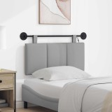 vidaXL Tăblie de pat suspendată Cu lumină LED Gri nori Țesătură 3424749