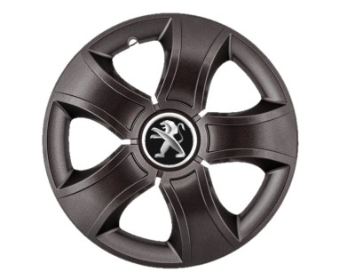 Set 4 capace roti Bis Negru R15 pentru gama auto Peugeot foto