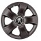 Set 4 capace roti Bis Negru R15 pentru gama auto Peugeot