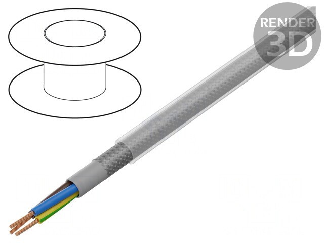 Cablu &Ouml;LFLEX CLASSIC 100 CY 3x0.75mm&sup2; PVC Transparent Gri
