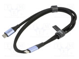 Cablu USB 4.0 USB C VENTION 1m negru nichelat