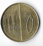 Moneda 200 lire 1993 - San Marino