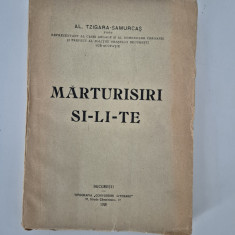 Carte veche 1920 Al Tzigara Samurcas Marturisiri silite