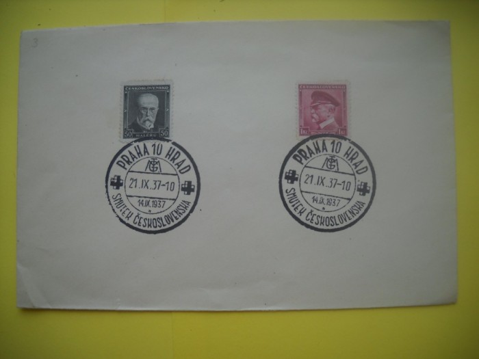 HOPCT PLIC S NR 898 T G MASARYK -PRIMUL PRESEDINTE / FILOZOF 1918-1935-/...1937 - CEHOSLOVACIA -NECIRCULAT