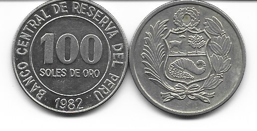 Peru 100 soles de oro 1982