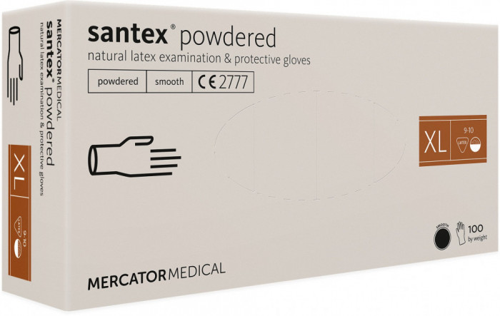 Manusi Latex Mercator Santex, XL, 100 buc
