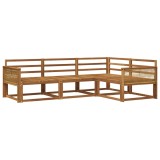 vidaXL Set de canapele de exterior 4 pcs natural Lemn Solid de Acacia 3382527