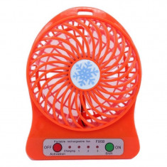 Mini ventilator portabil, USB, 3 trepte, lanterna foto