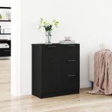 VidaXL Bufet Negru de Stejar 60x30x70 cm Fabricat din Lemn Prelucrat