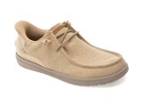Cumpara ieftin Mocasini SKECHERS bej, MELSON, din material textil