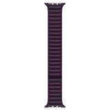 Curea model leather link, marca THD, pentru Apple Watch 45 mm seria 7 si seria 8, marime universala, culoarea ciresului inchis, dark cherry