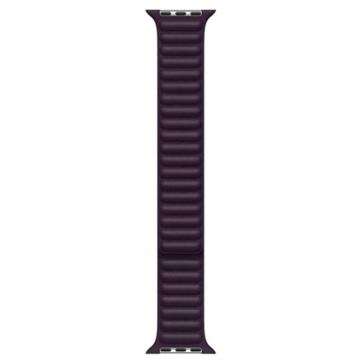 Curea model leather link, marca THD, pentru Apple Watch 45 mm seria 7 si seria 8, marime universala, culoarea ciresului inchis, dark cherry foto