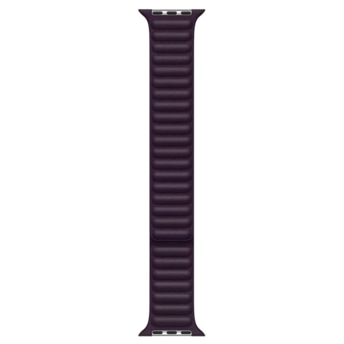 Curea model leather link, marca THD, pentru Apple Watch 45 mm seria 7 si seria 8, marime universala, culoarea ciresului inchis, dark cherry