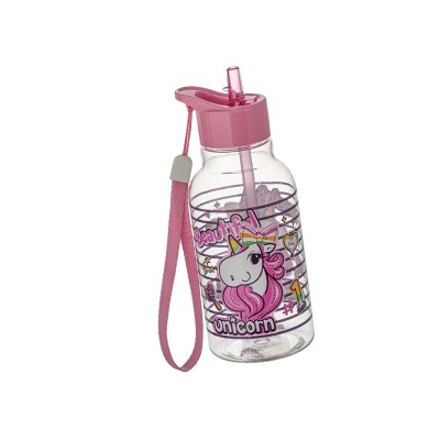 Bidonas apa pentru copii, Unicorn, Roz, gradinita, Fete, 400ml, ATU-082499 foto