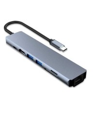 Cablu adaptor USB TYPE C - HDMI 4K/2K + 2x USB3.0 + USB TYPE C 100W foto