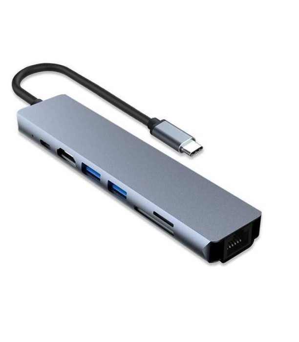 Cablu adaptor USB TYPE C - HDMI 4K/2K + 2x USB3.0 + USB TYPE C 100W