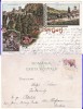 Salutari din Gorj-litografie -Manastirea Tismana, Baia de Fier, port popular, Circulata, Printata
